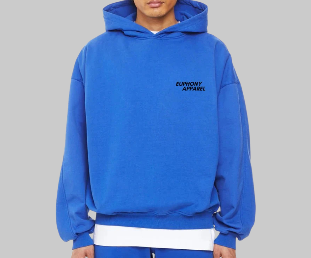 Oversized blue limited edition hoodie